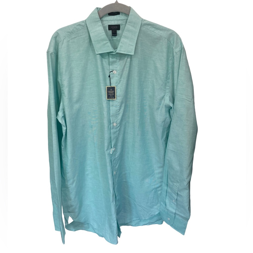J.‎ Crew Ludlow Mens Button Down Shirt Mint Green Size Large.